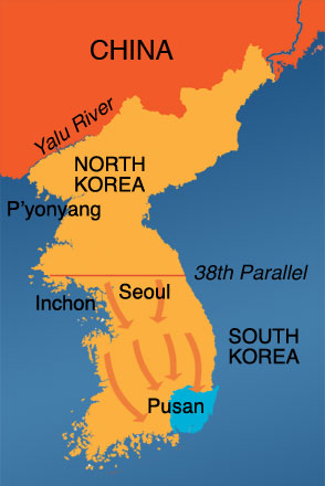 Forces pushed to Pusan