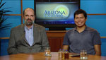 Jim Field (Left) a PhD  professor and chair of the department of chemical and environmental engineering at the University of Arizona, and Christopher Olivares (right) a student in the department of chemical and environmental engineering at the University of Arizona talk about bomb eating bugs.