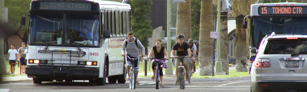 Bike riders at University of Arizona