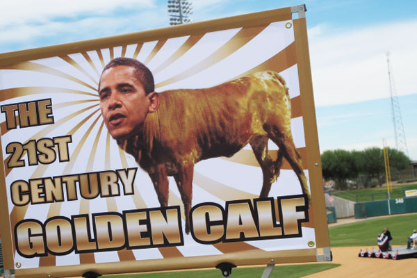 tea party signs golden calf