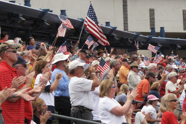 tea party cheers and flags