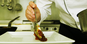 chef plating a dish