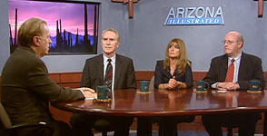 Marshall Vest of the Eller College of Management,  Debra Roubik, a Phoenix–based economic consultant and Marshall Worden of the UA Office of Economic Development