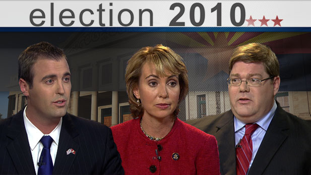 Bill Buckmaster and Christopher Conover interview candidates for District 8: Democrat Gabrielle Giffords, Republican Jesse Kelly, and Libertarian Steven Stoltz.