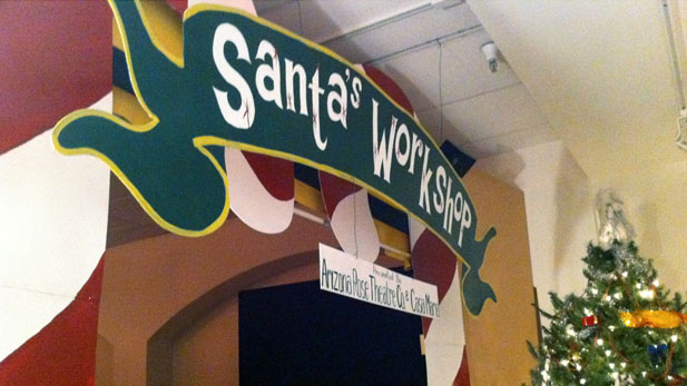 santas workshop sign spot
