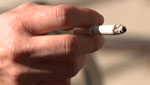Cigarette in hand
