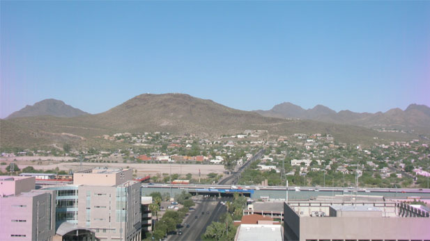 Image of pollution camera from PDEQ monitoring site downtown.