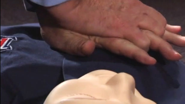 Chest compression-only CPR.