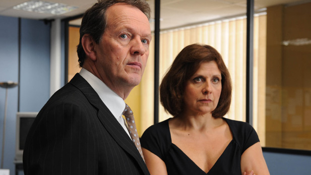 Kevin Whately as DI Lewis and Rebecca Front as Innocent