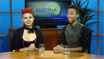 Artistic Fashion Designer Zandra Minerva (left) and Impresario Prince Jay (right), co-owners of Bogdare, speak about upcoming events at the Valley of the Moon art fest.