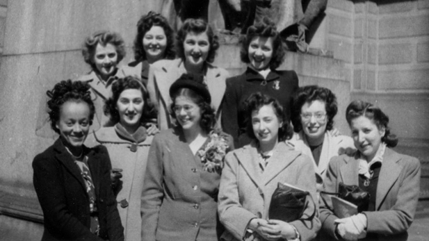 A group shot of some of the women mathematicians who are featured in the documentary "Top Secret Rosies".