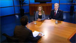 (Left) Liza Watts, Director of the Services for Armed Forces and (Right) Richard White, Executive Dir., American Red Cross, S. AZ Chapter discuss some of the programs and needs which the group is facing.