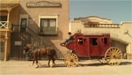 The stagecoach that runs at Old Tucson Studios recaptures some of the flavor of what travel was like on the frontier of the late 1800's.