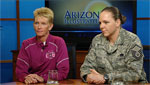 Ann Reed (left) an organizer of Tucson Marathon and Kristin Morris (right) a volunteer and former marathon runner talk about the Tucson Marathon.