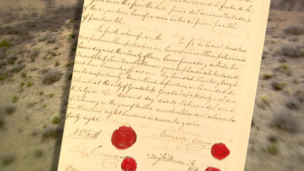 The Treaty of Guadalupe Hidalgo is on display this month at the Arizona State Museum. Although the treaty is more than 170 years old, it's considered a living document because it continues to shape people's lives in very concrete ways, particularly their relationship to natural resources such as water and grazing.