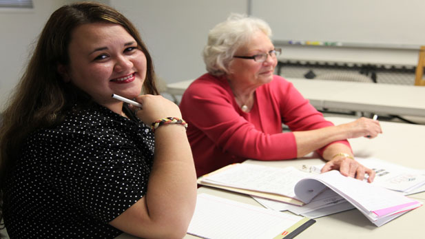 Olga Goss is one of many local students improving her English skills with help from the Literacy Volunteers of Tucson. 