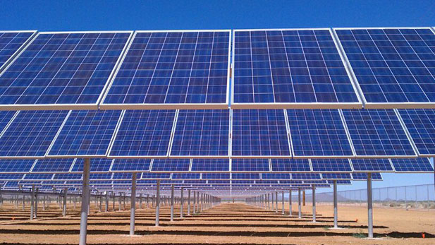 Solar panel array at Tucson Water's Central Avra Valley Storage and Recovery Project