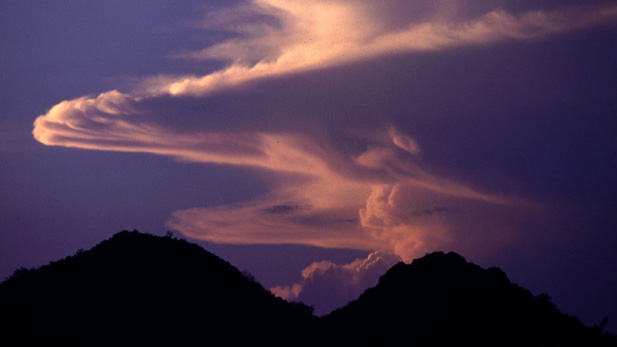 Monsoon clouds over Santa Catalina Mountains.