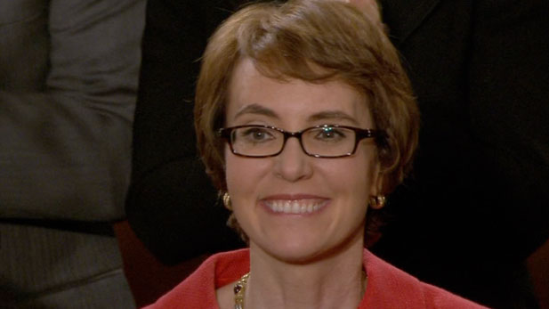 Gabrielle Giffords, wounded Jan. 8, 2011, resigned from Congress Jan. 25, 2012