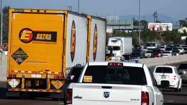 Interstate 10 traffic jam.