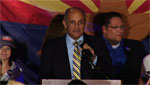 Carmona gives a victory speech.