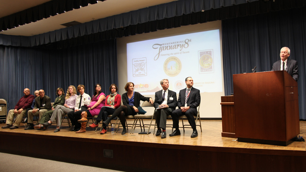 Ross Zimmerman, father of Gabe Zimmerman, joins members of the January 8th Memorial Foundation to discuss plans for the second anniversary of the Jan. 8, 2011 shooting that killed his son.