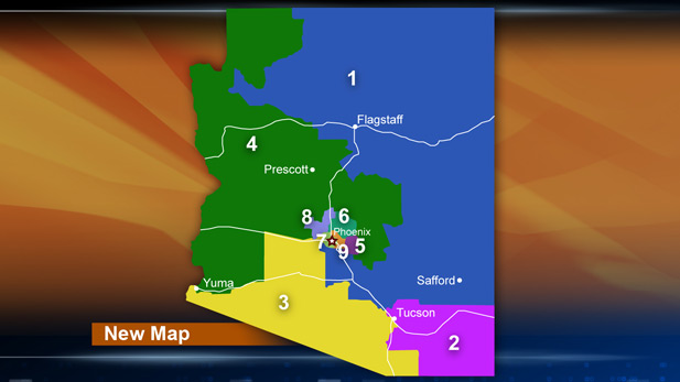 Arizona congressional districts, approved in 2012.