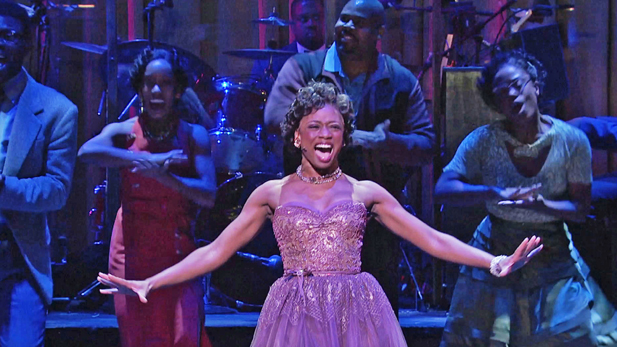 Montego Glover plays Felicia Farrell, a young black singer whose career is on the rise, in “Memphis,” winner of the 2010 Tony Award for Best New Musical.