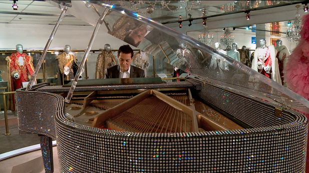 Michael Feinstein plays one of Liberace's rhinestone-encrusted pianos at the now closed Liberace Museum in Las Vegas.