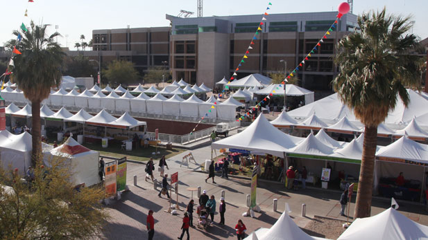 Tents at Tucson Festival of Books, 2012