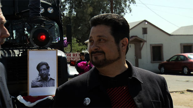 Phoenix City Councilman Michael Nowakowski, walking in the Cesar Chavez Day Parade in south Phoenix.