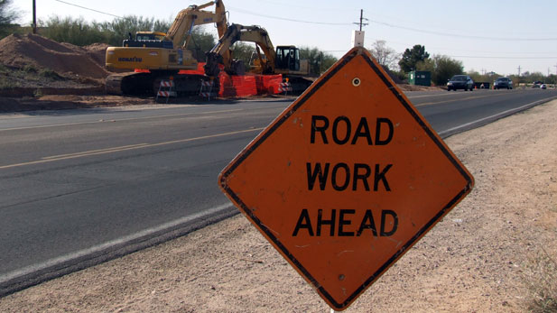 RStock road work sign Spotlight