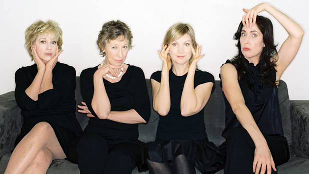 Baring it all for a good laugh, Women Fully Clothed are (from left to right) Jayne Eastwood, Robin Duke, Kathryn Greenwood, and Teresa Pavlinek.