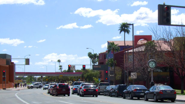 Traffic in downtown Tucson.