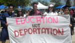 DREAM students supporting education over deportation.