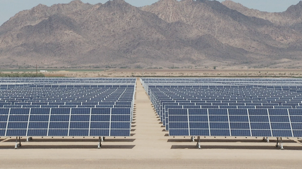 Solar panels APS Gila Bend spotlight