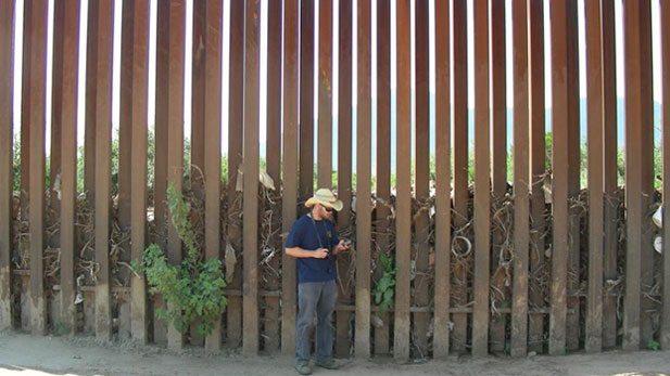 Program Coordinator of the Sierra Club Borderlands Dan Millis speaks on the concern of environmental organizations about walls and other construction along the US-Mexico border that are creating carries for wildlife.
