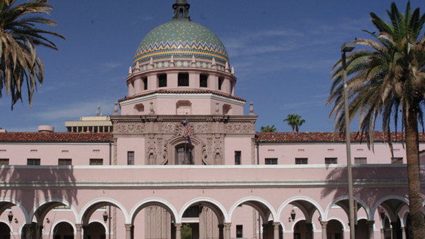 Pima County Courthouse spotlight