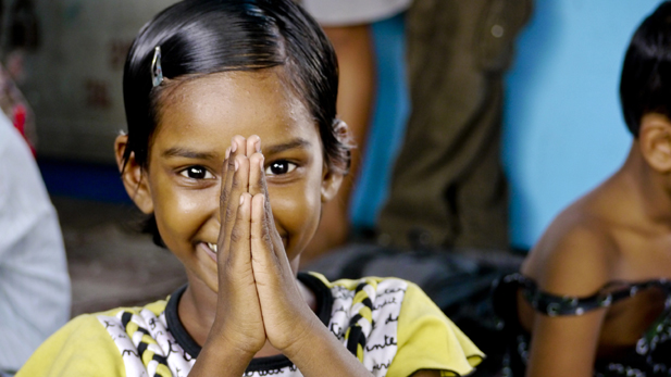 Girl at New Light Crèche in Kolkata, India.