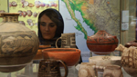 Muzhgan Hamraz, an assistant professor at Kabul University, explores the Arizona State Museum.
