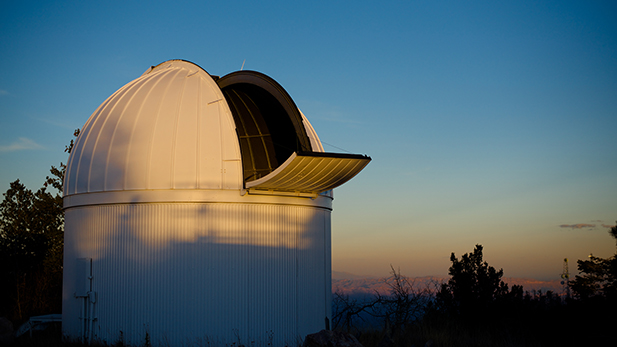 The dome of a telescope at the UA Sky Center campus on Mount Lemmon.