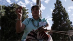Sally Black, Navajo from Monument Valley, UT, weaving a basket at a recent event that brought together basket makers from a variety of Native American communities.