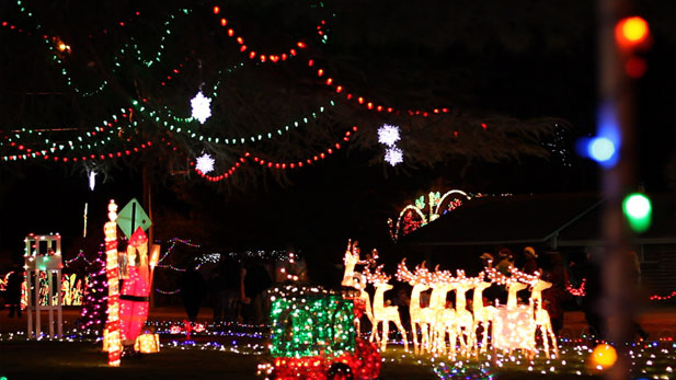 Part of the holiday lighting spectacle in Tucson's Winterhaven.