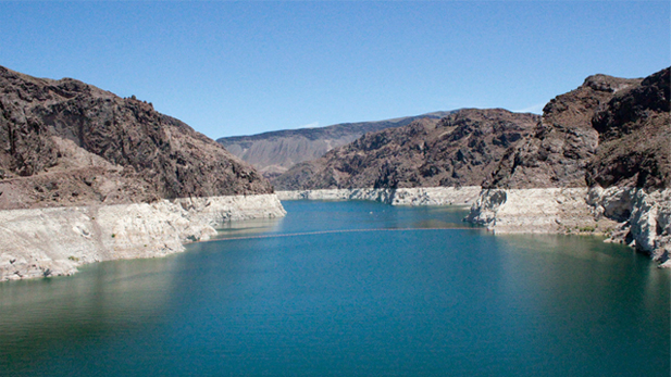 Water levels at the Colorado River basin. 