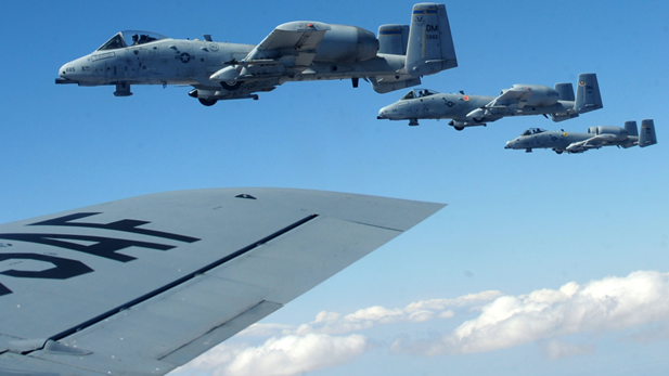 A-10 squadron in flight spotlight