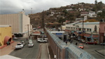 A border wall between Douglas and Mexico.