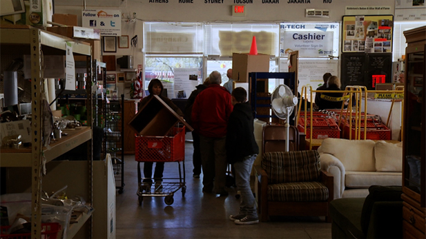 Shoppers pay a visit to The HabiStore. It's a thrift store operated by Habitat for Humanity. 