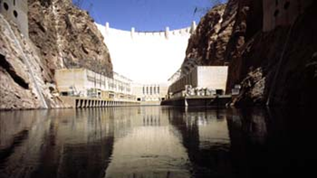 Hoover Dam spotlight