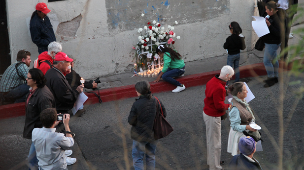 Mexican shooting memorial spotlight