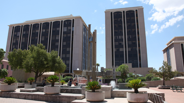 Pima County administration and court buildings in downtown Tucson.